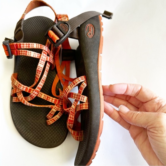 Chaco Women's Sandals Orange Straps Sports Summer Active Hiking Walking Size 9 - Picture 11 of 12